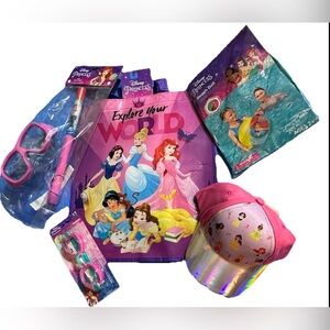 Disney Princess Ariel Snorkel Mask, Goggles,Princess Cap, Beach Ball & Carry Bag